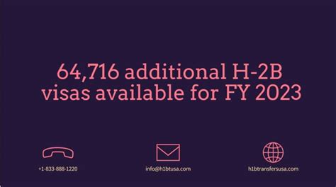 h2b visa lottery 2023|DHS and DOL Announce Availability of Additional H.
